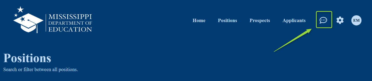 Image highlighting the messenger icon button., Picture