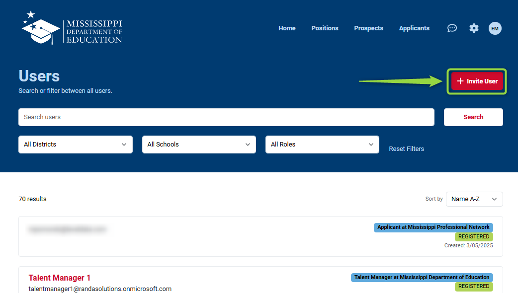 Image highlighting the + New User button, Picture, Picture